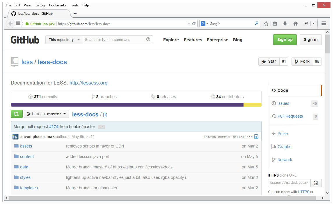 Contributing to the Less documentation