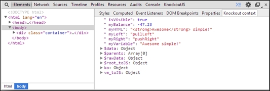 The Knockout debugger