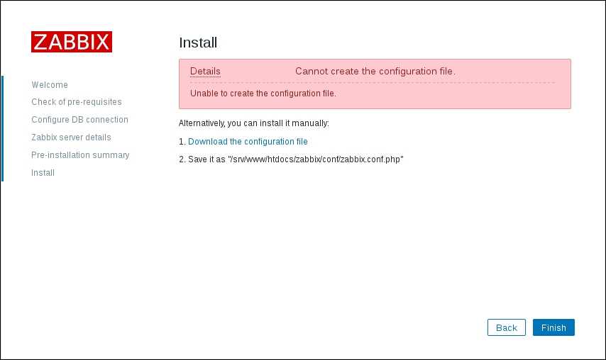 Step 6 – writing the configuration file