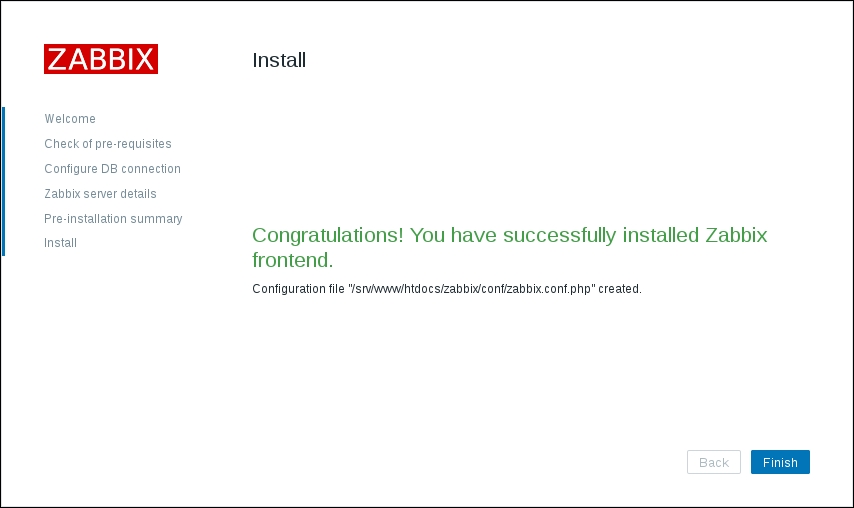 Step 7 – finishing the wizard