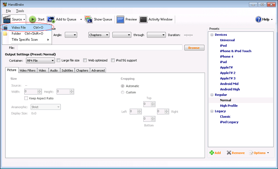 how to convert video files using handbrake