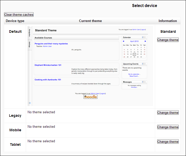 Setting up the Clean theme