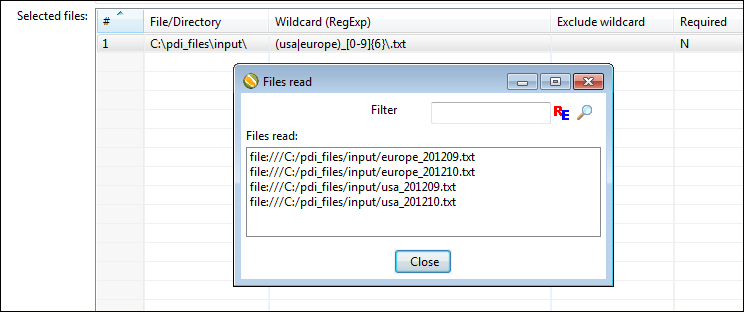 Time for action – reading all your files at a time using a single text file input step and regular expressions