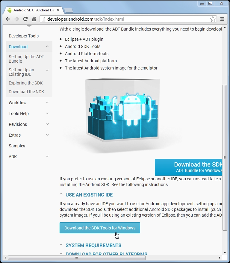 Installing Android SDK