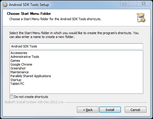 Installing Android SDK
