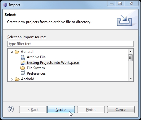 Creating a new application