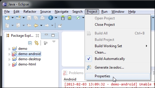Creating a new application