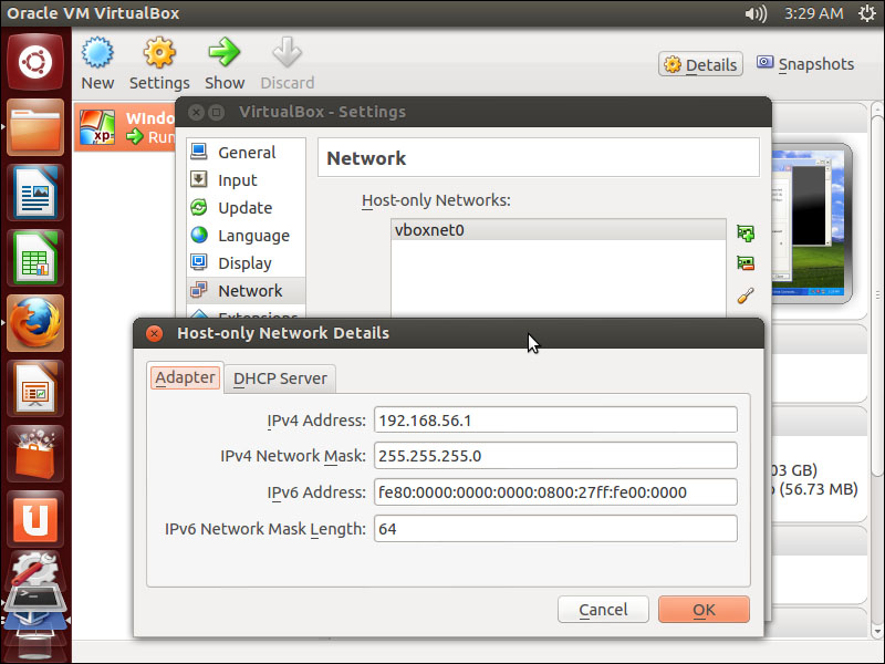 Configuring the network