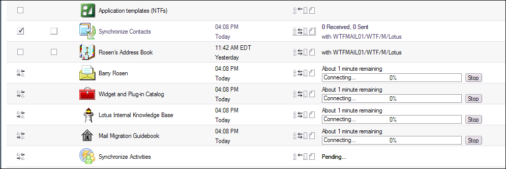 lotus notes client mail local replica