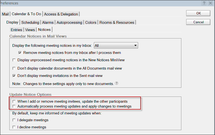 lotus notes 8.5 calendar view