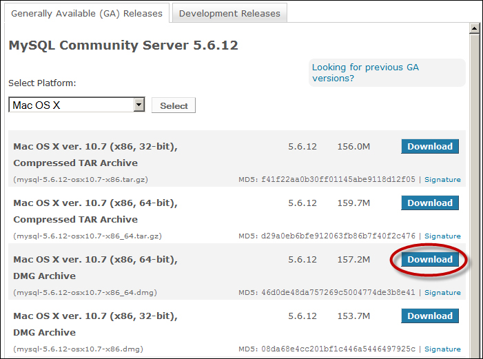 download mysql for mac lion