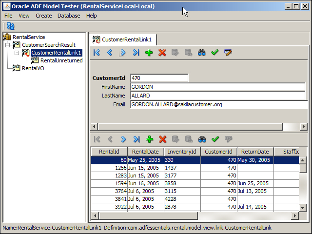 Testing business components