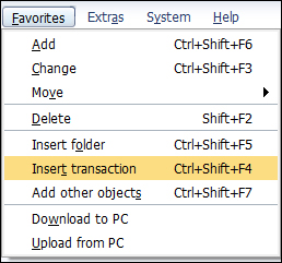 Creating a folder and moving the T-codes
