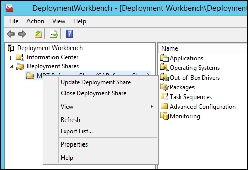 Updating up the deployment share