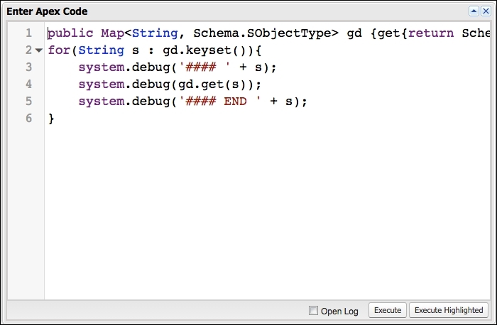 An anonymous Apex execution