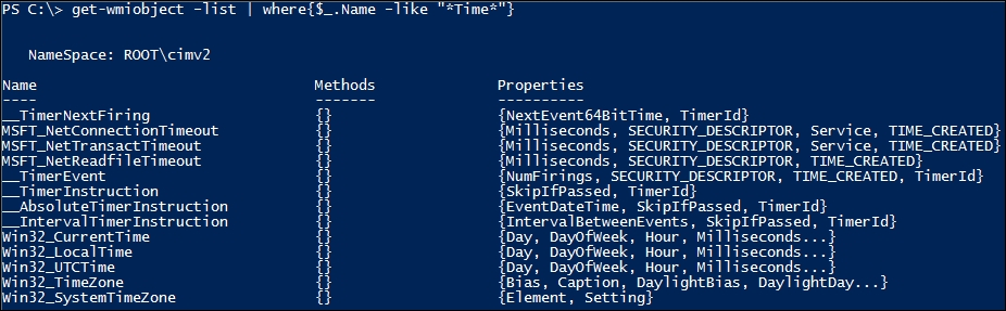 powershell wmi win32-Klassen