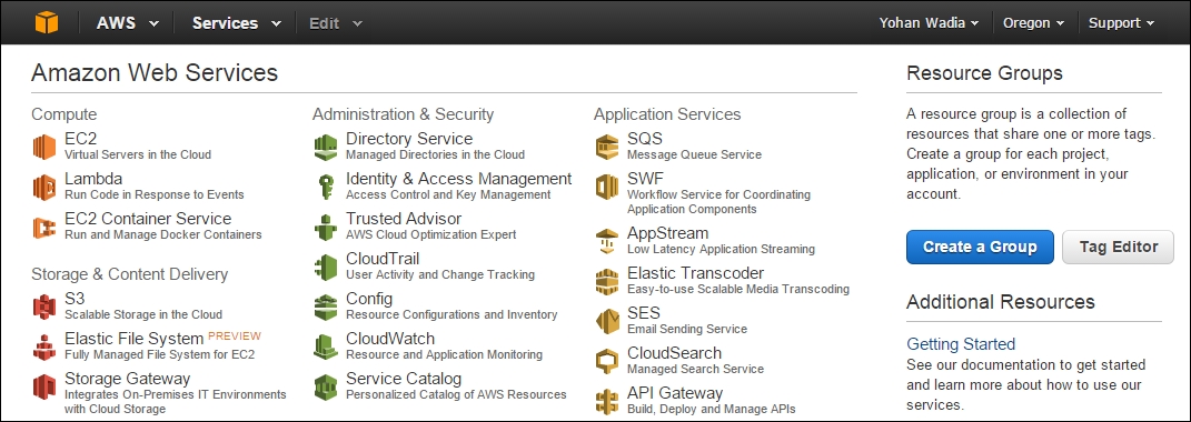 Introducing the AWS Management Console