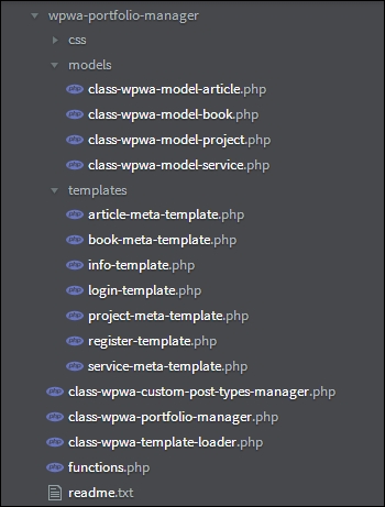 Implementing custom post types for a portfolio application