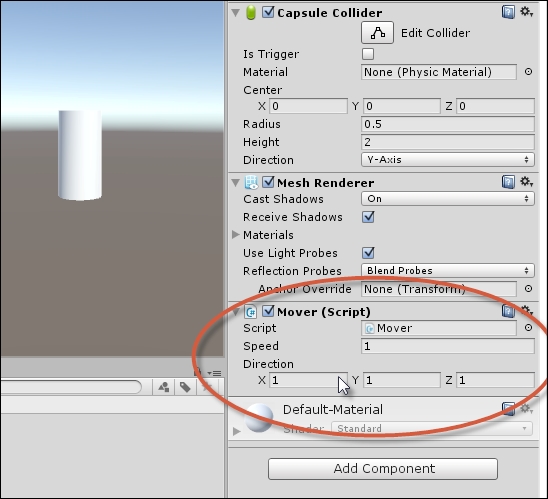 Movement in a direction