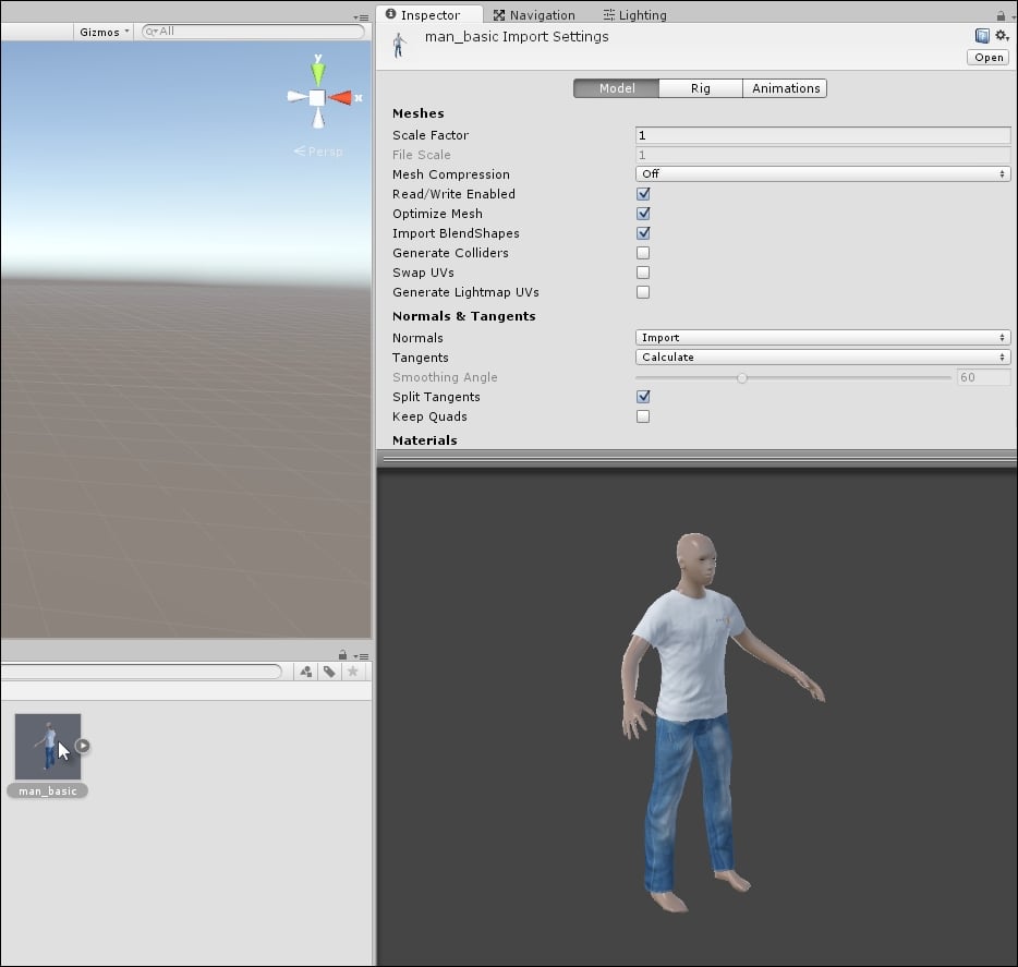Importing rigged characters