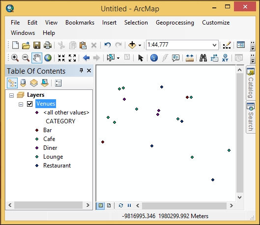 Working with the map layers