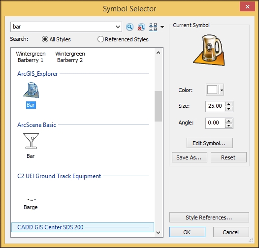 Working with the map layers