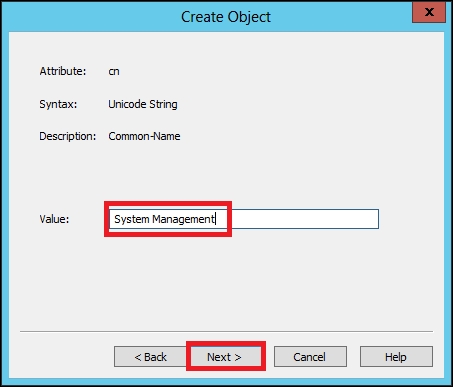 Creating the System Management container