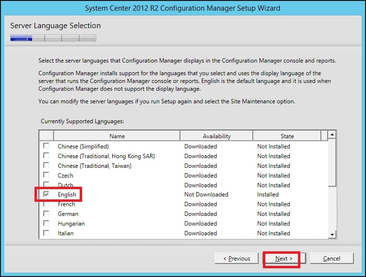Installing System Center Configuration Manager 2012 R2