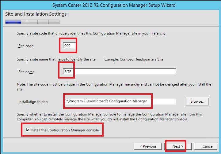 Installing System Center Configuration Manager 2012 R2