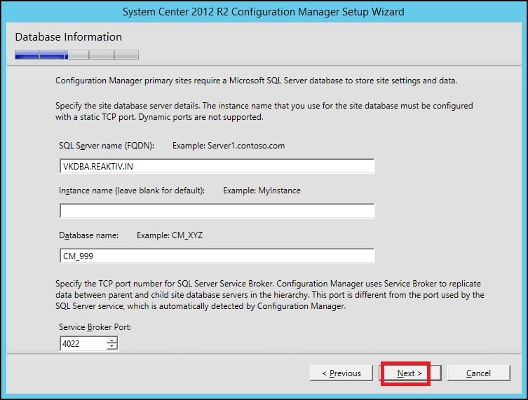 Installing System Center Configuration Manager 2012 R2