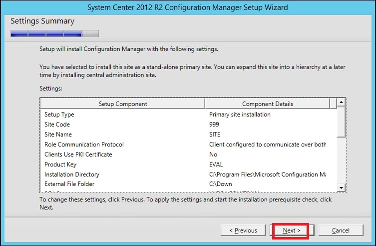 Installing System Center Configuration Manager 2012 R2