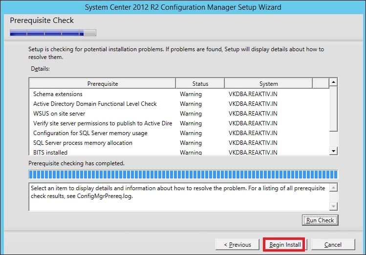 Installing System Center Configuration Manager 2012 R2