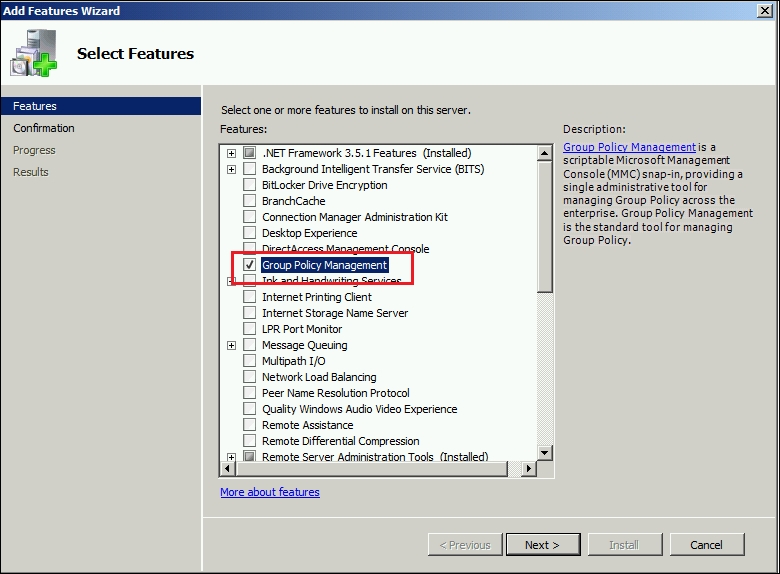 group policy management console command