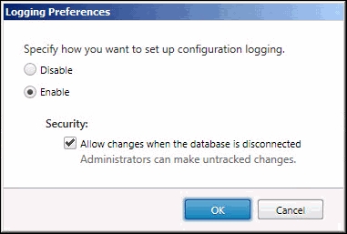 The Configuration Logging database