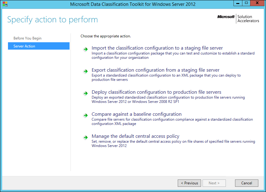The Data Classification Toolkit wizard Learning Microsoft Windows