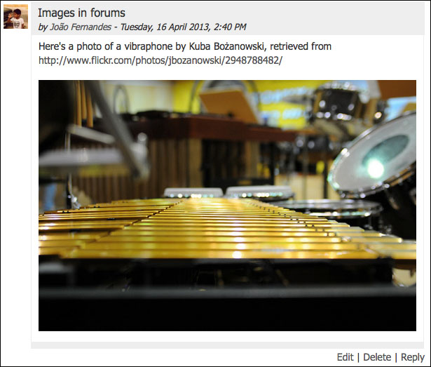 Task 1 &ndash; adding images to forums