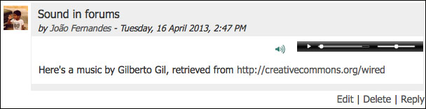 Task 2 &ndash; adding sound to forums