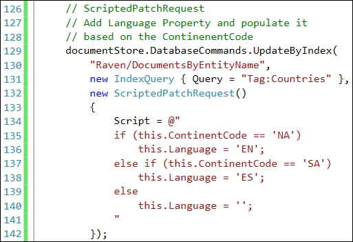 Time for action – applying a ScriptedPatchRequest