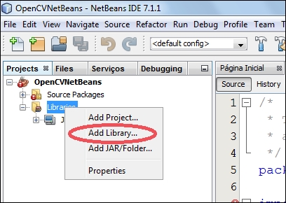 The NetBeans configuration