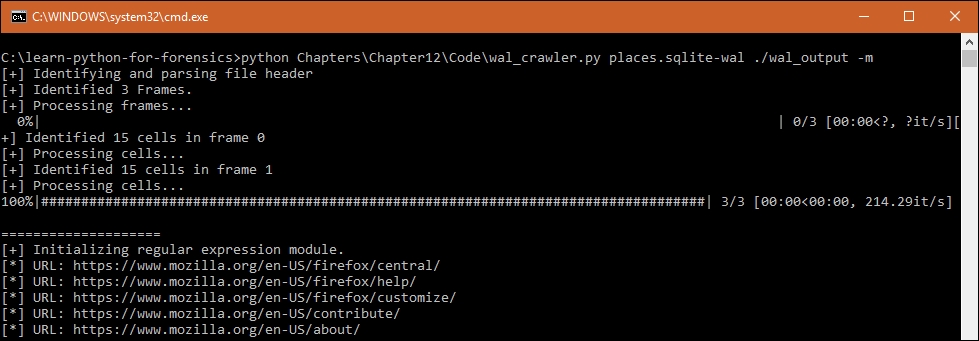 Executing wal_crawler.py