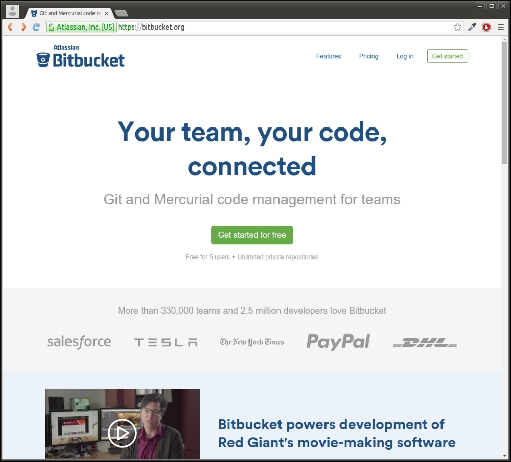 Bitbucket registration