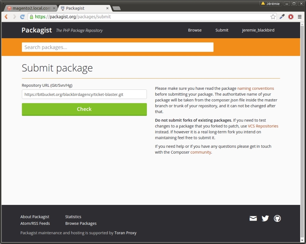 Discovering packagist