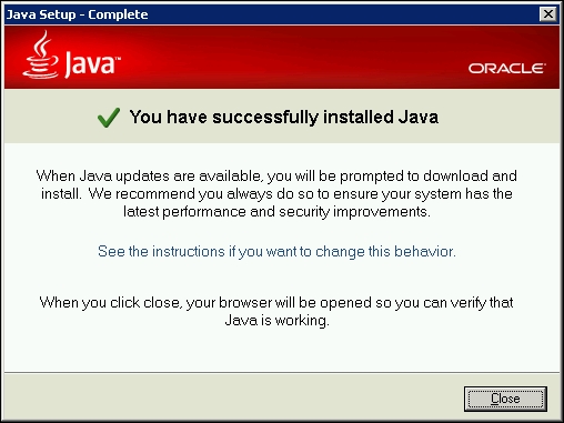 Installing Java on Windows Server 2008 R2 SP1