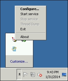 Controlling the Tomcat service