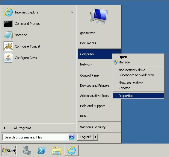 Configuring on Windows Server 2008 R2 SP1