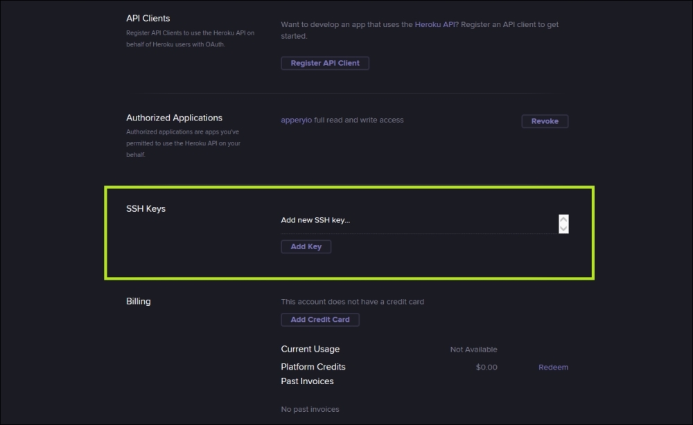 Logging in and generating a new SSH key