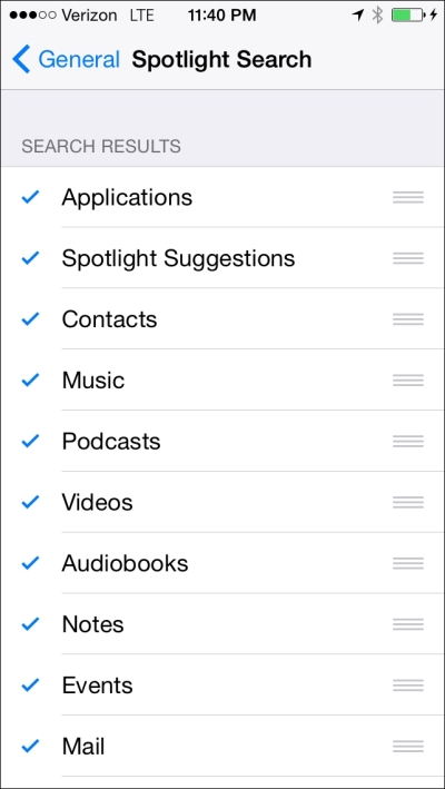 Predictive search and spotlight