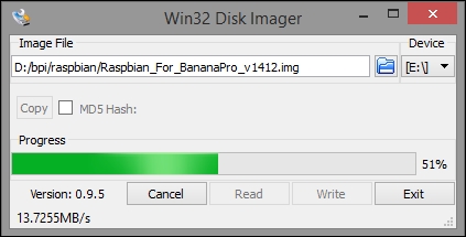 Writing a Linux distribution image to the SD card on Windows