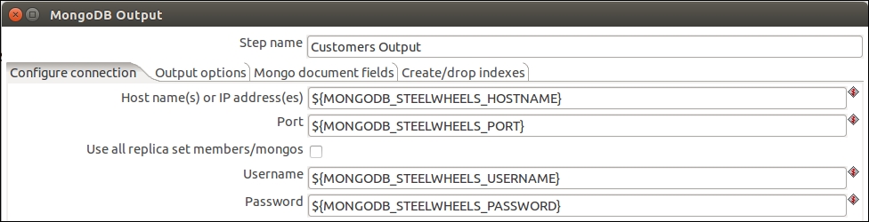 How to reuse the properties of a MongoDB connection