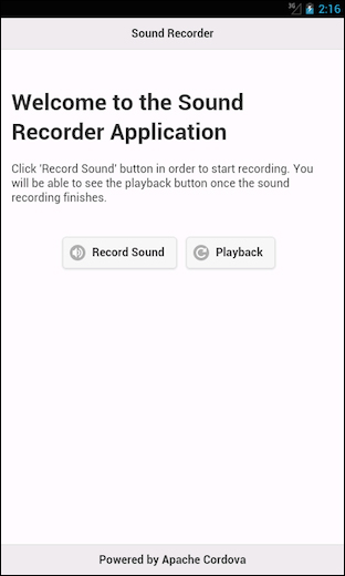 Sound Recorder functionality